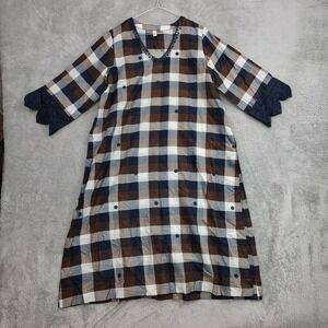 NEW‎ Nishat Pret 1 PC Dress Only House Dress Embroidered Plaid Cotton Pullover